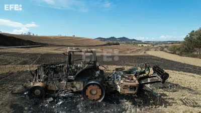 El incendio que está quemando Navarra a vista de dron