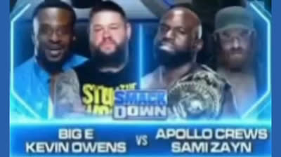 BIG E & KEVIN OWENS VS APOLL CREWS & SAMI ZAYN - SMACK DOWN 11 DE JUNIO DE 2021