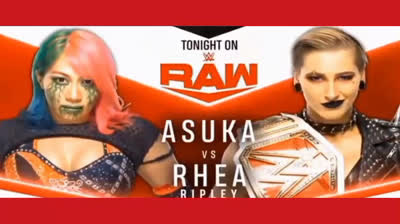 ASUKA VS  RHEA RIPLEY - RAW 14 DE JUNIO DE 2021