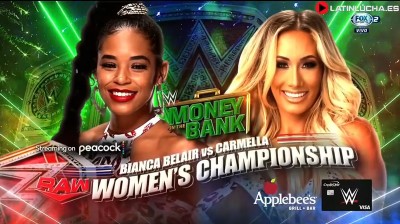 Bianca Belair Vs Carmella - Campeonato Femenino de RAW - Money In The Bank 2022