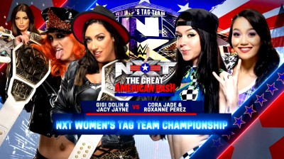 Toxic Attraction Vs Roxanne Perez y Cora Jade - Campeonatos Femeninos en Parejas de NXT - NXT 2.0 Great American Bash 05/07/2022