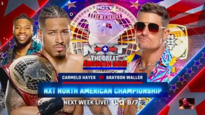 Carmelo Hayes Vs Grayson Waller - Campeonato Norte Americano de NXT - NXT 2.0 Great American Bash 05/07/2022
