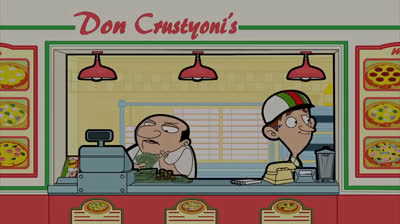Mr Bean Cartoon-(Pizza Bean)