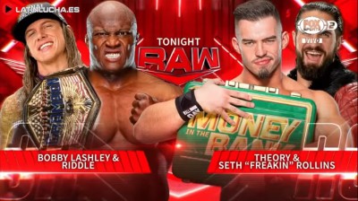 Bobby Lashley y Riddle Vs Theory y Seth "Freakin" Rollins - RAW 11/07/2022