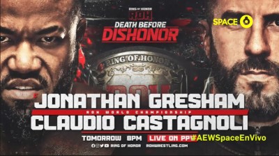 Jonathan Gresham Vs Claudio Castagnoli - Campeonato Mundial de ROH - Death Before Dishonor 2022