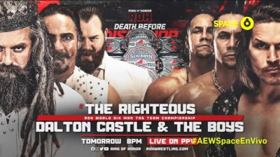 The Righteous Vs Dalton Castle y The Boys - Campeonatos Mundiales de Tríos de ROH - Death Before Dishonor 2022